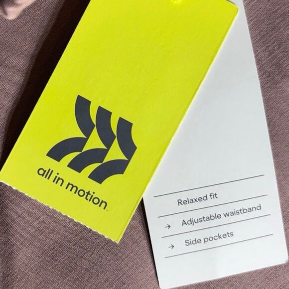 All in Motion light brown wide leg athletic joggers with pockets Size S NEW - Picture 4 of 5